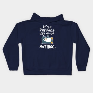 perfect day to do nothing funny penguin Kids Hoodie